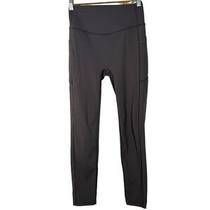 Woobilly Women's High Rise Butt Lifting Leggings Size Medium Gray Pockets